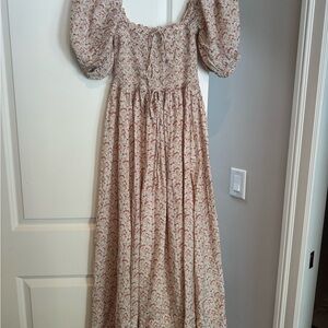 Doen Pink Floral Long Sleeve Dress